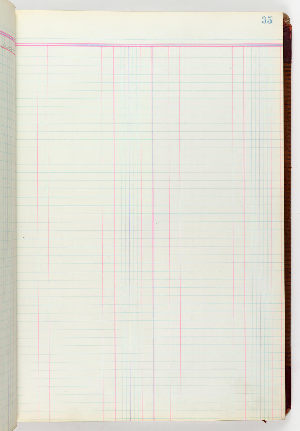 Music Hall Accounting Ledger Journal, volume 6, page 35