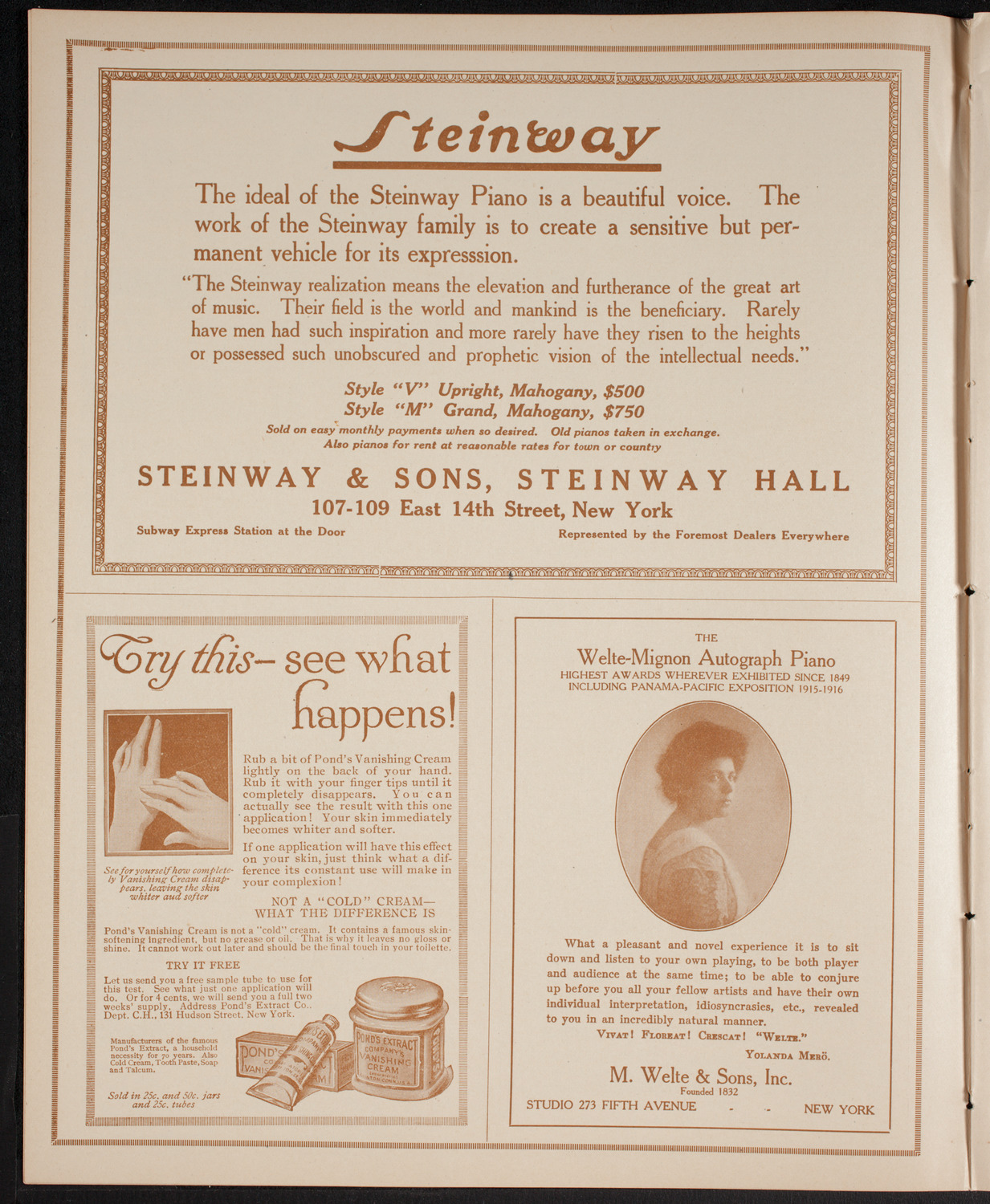 Oscar Seagle, Tenor, February 21, 1916, program page 4