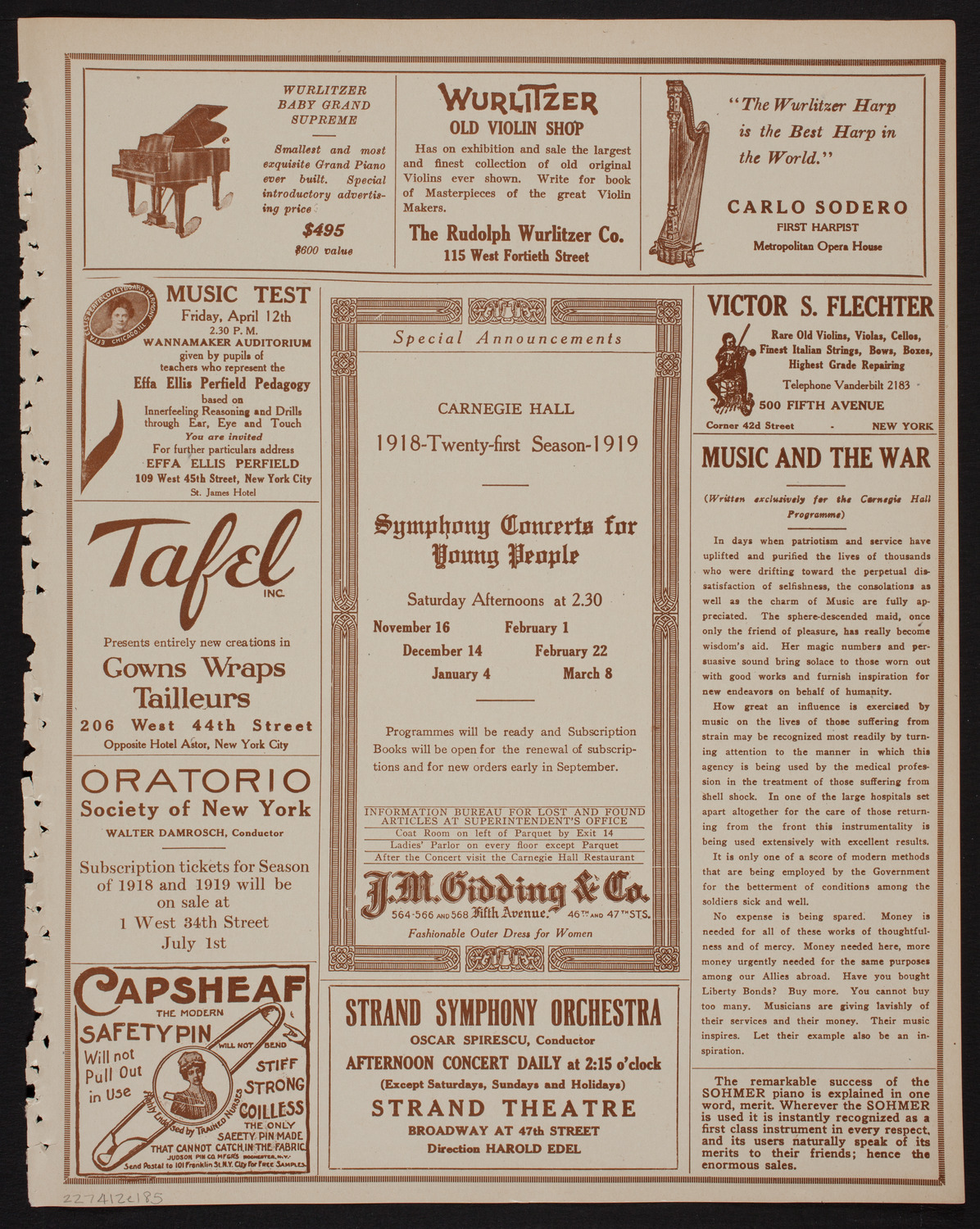 Y.W.C.A Patriotic Pageant, April 12, 1918, program page 9