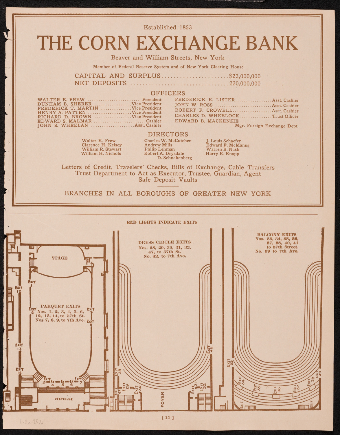 New York Philharmonic, January 11, 1925, program page 11