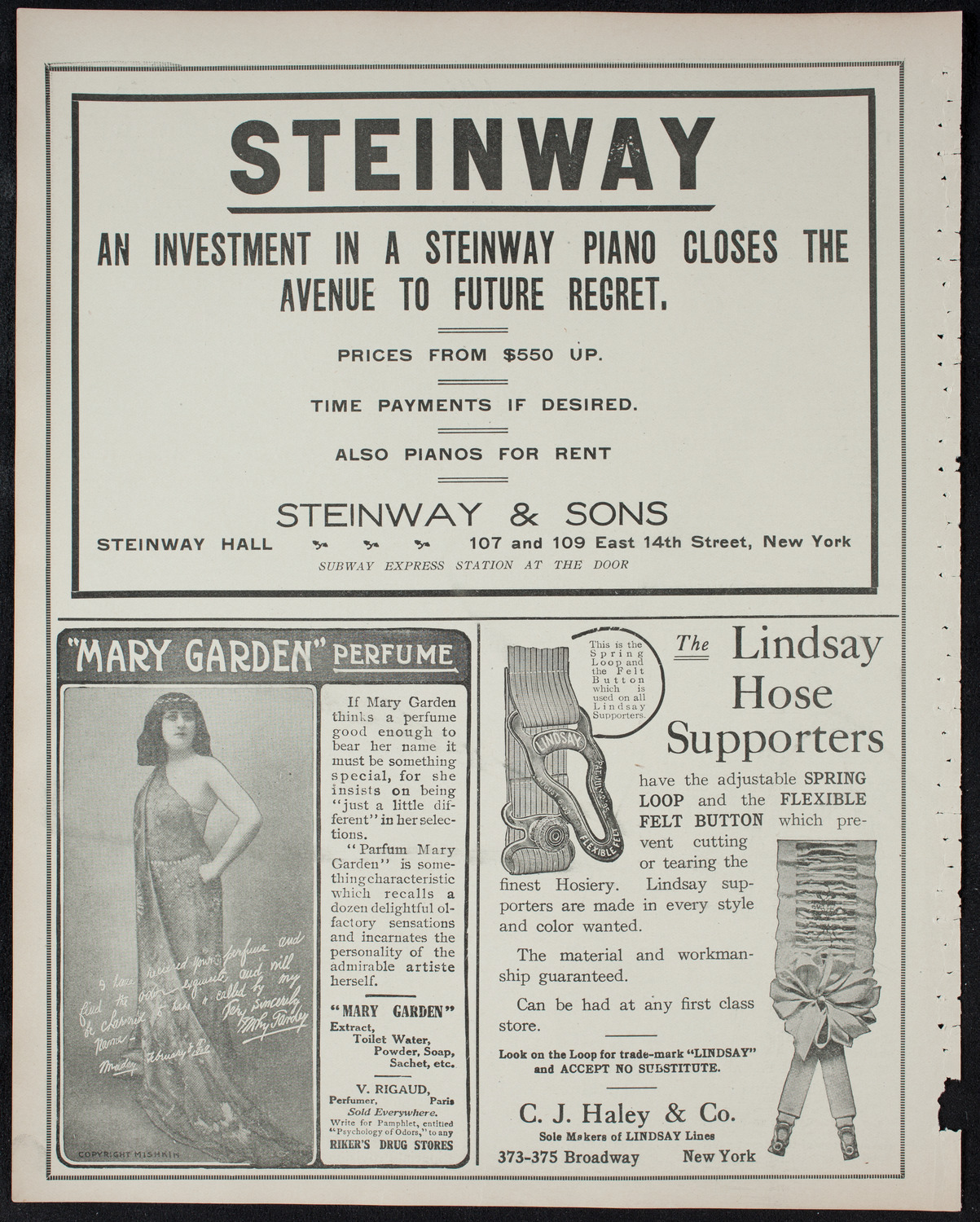 Johanna Gadski, Soprano, February 14, 1911, program page 4