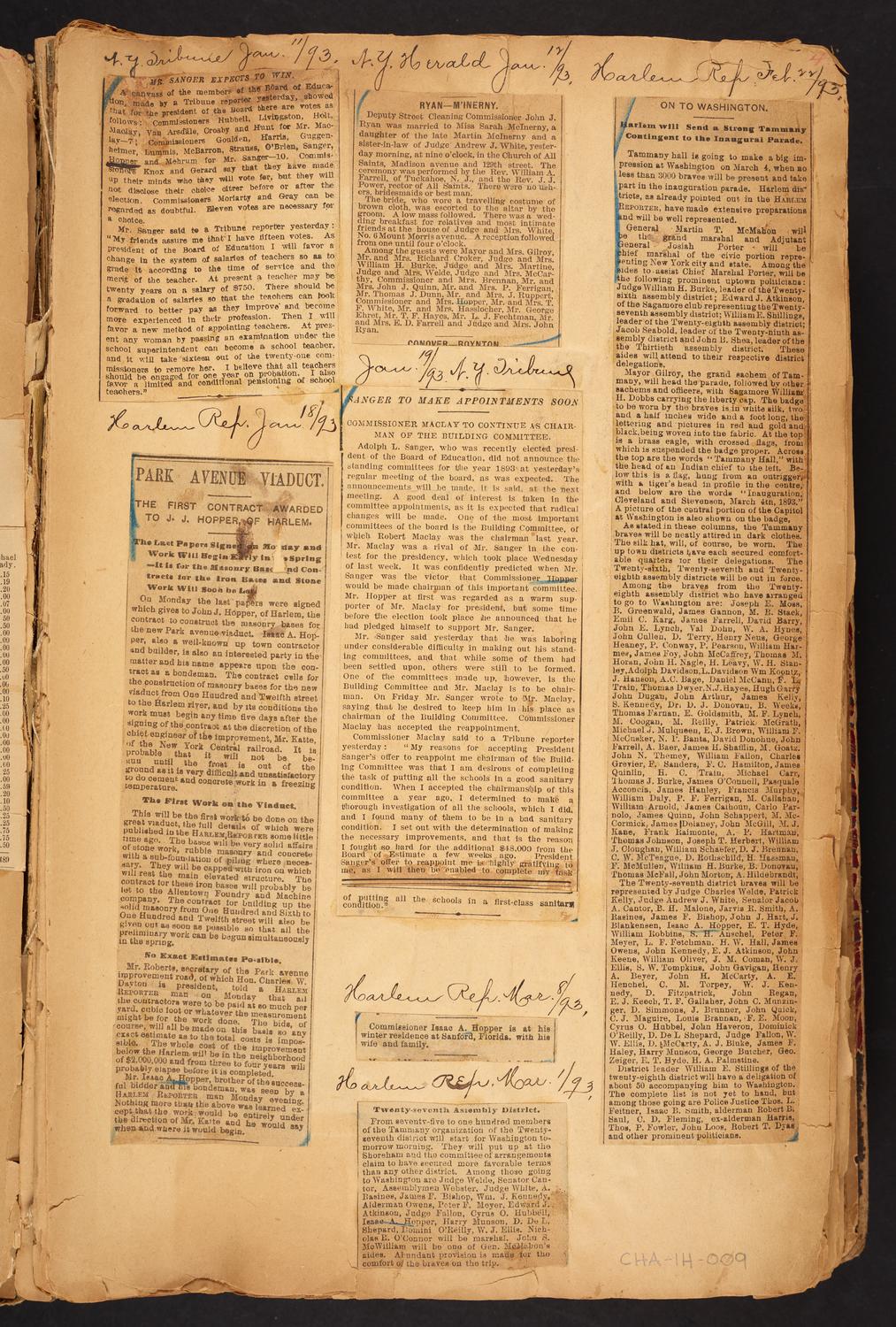 Isaac Hopper Scrapbook, page 9: 1893