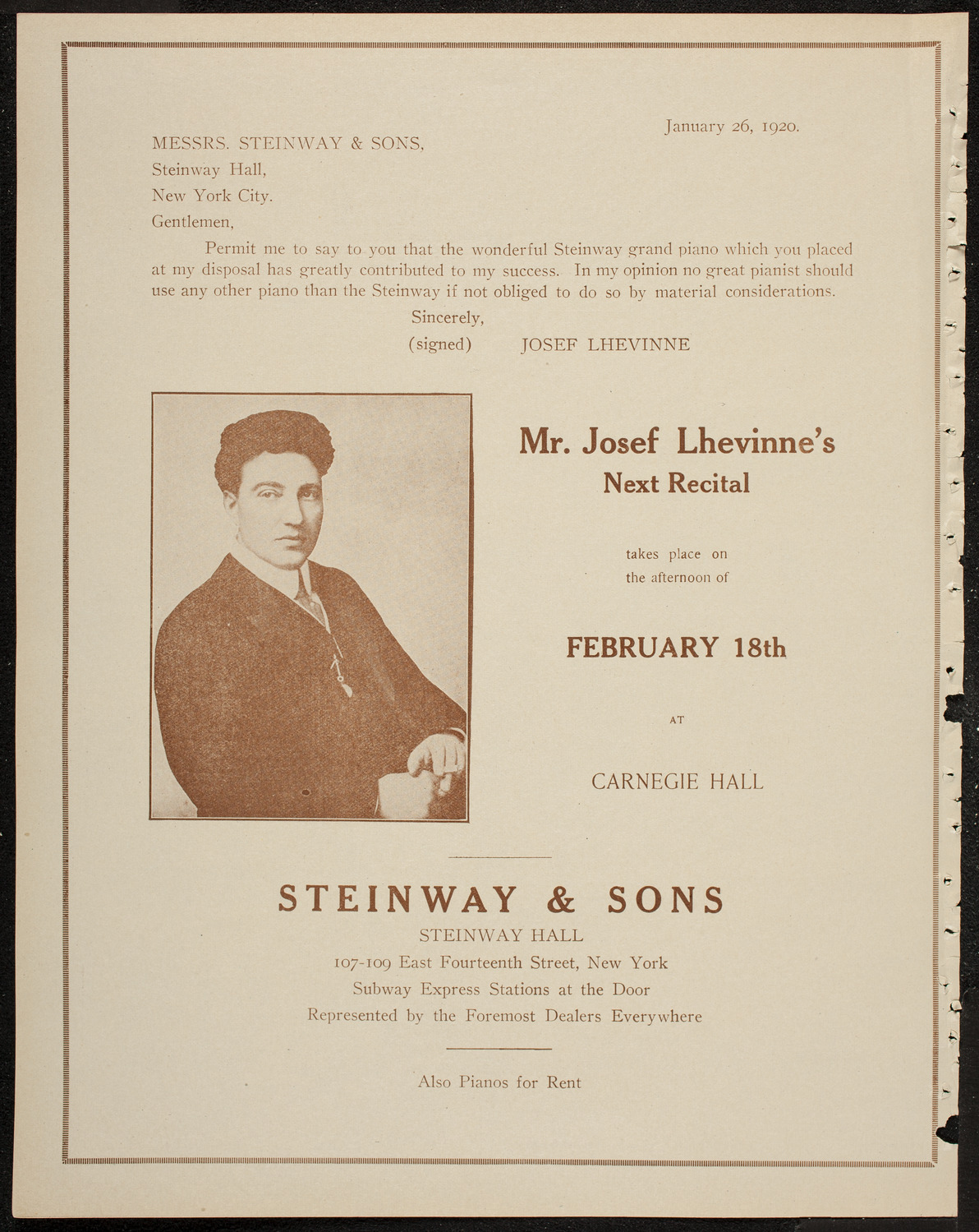 Maggie Teyte, Soprano, February 16, 1920, program page 4