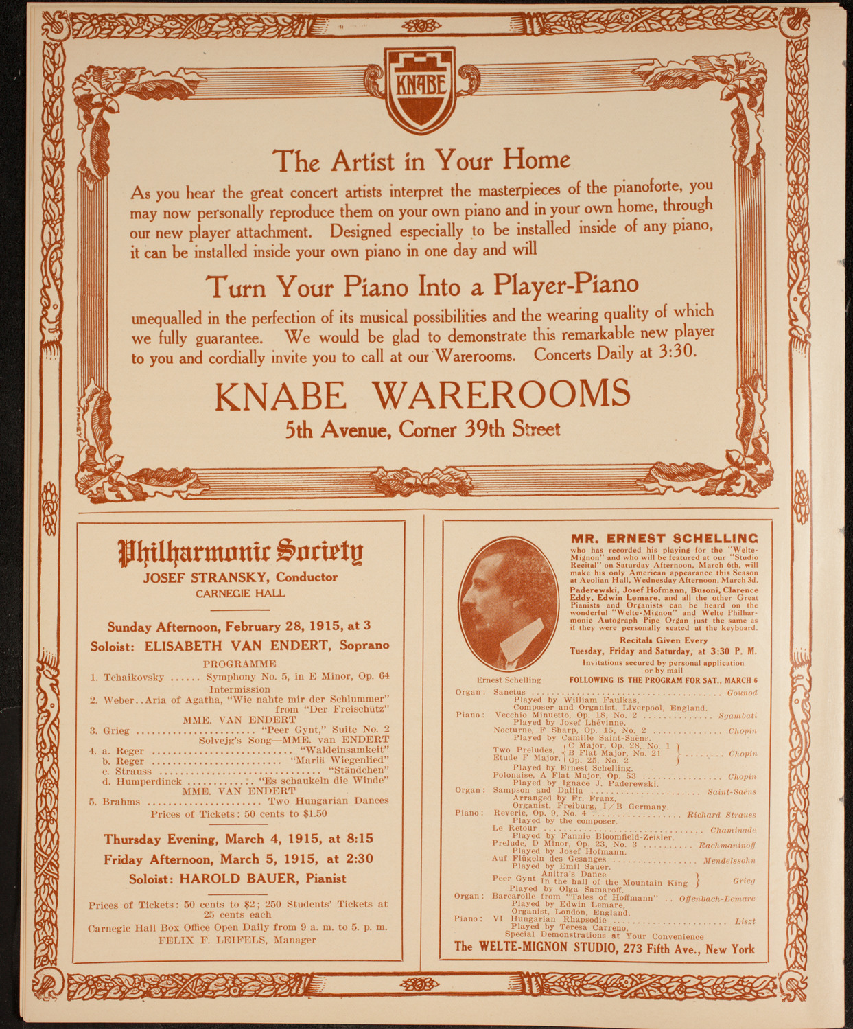 Symphony Concert for Young People, February 27, 1915, program page 12