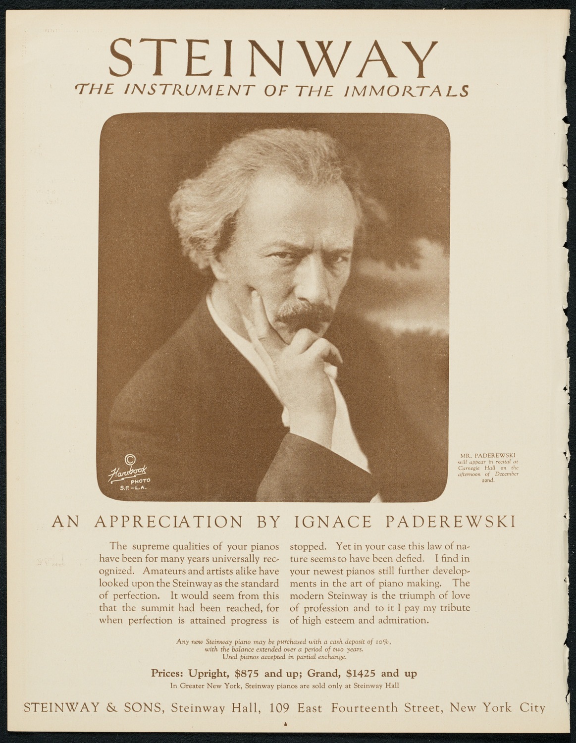 State Symphony Orchestra of New York, December 19, 1923, program page 4