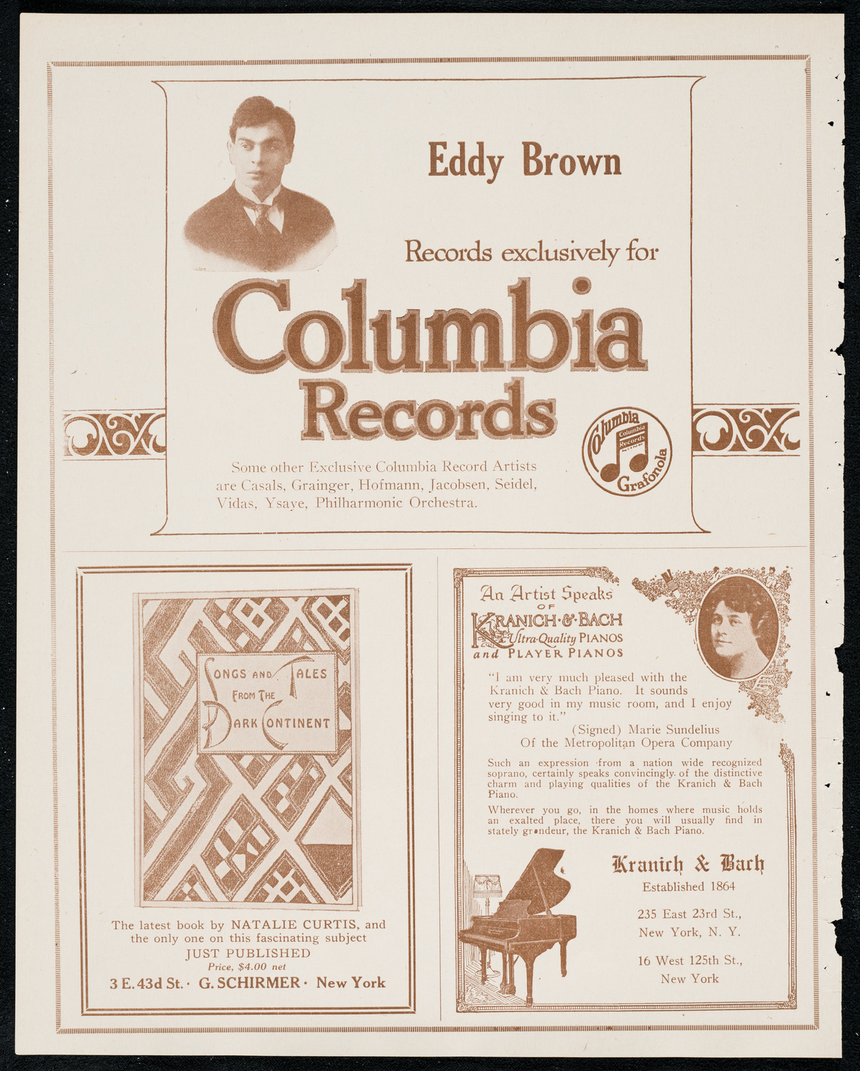 Váša Príhoda, Violin, December 13, 1920, program page 6