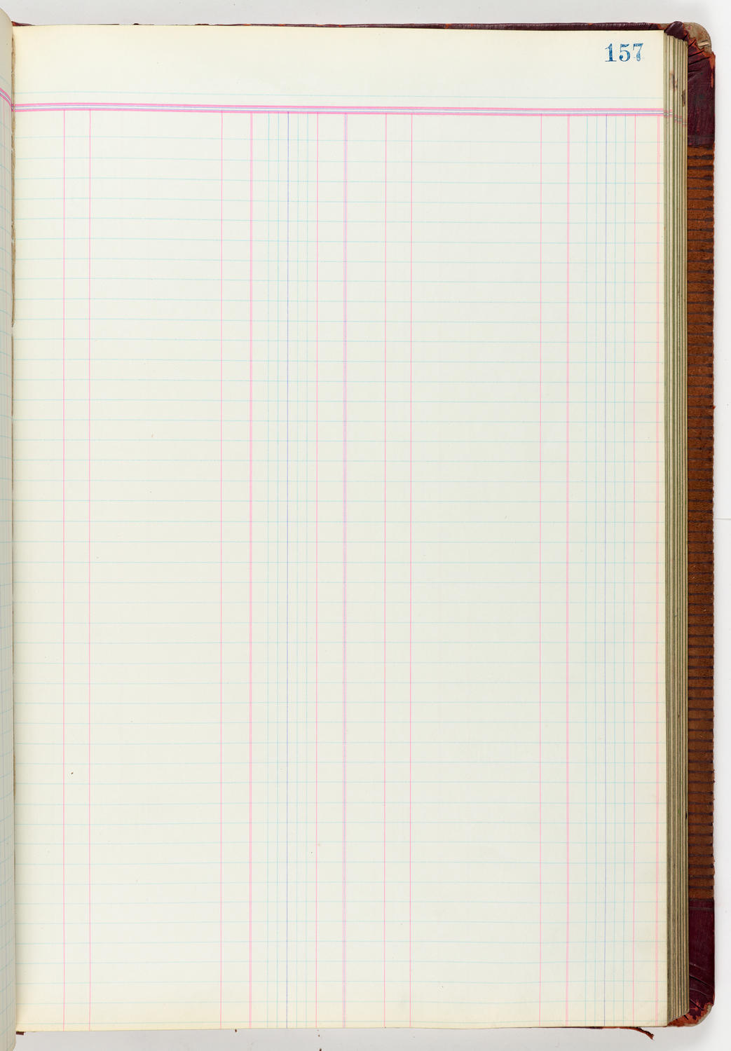 Music Hall Accounting Ledger Journal, volume 6, page 157