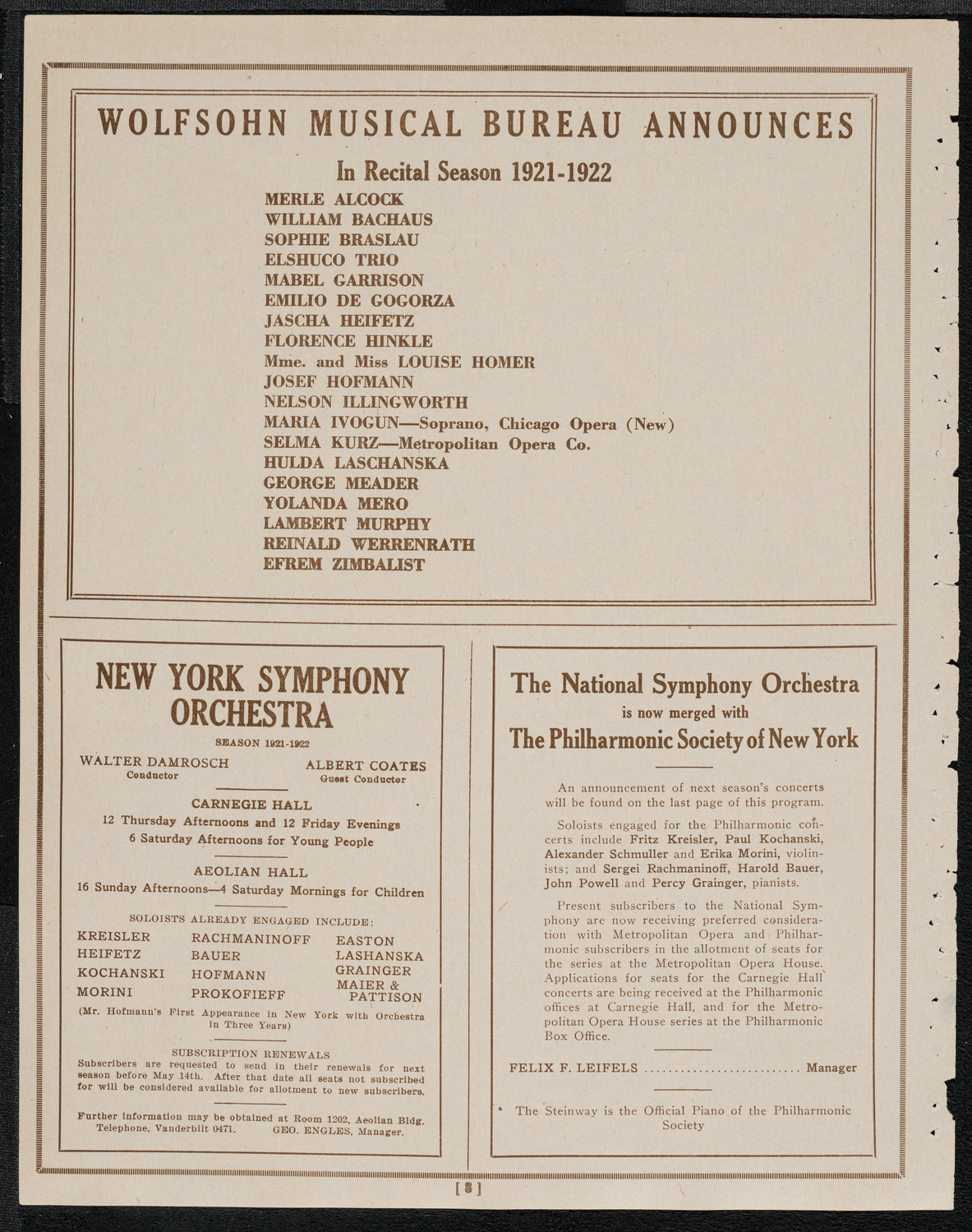 Graduation: College of Pharmacy of the City of New York, May 19, 1921, program page 8