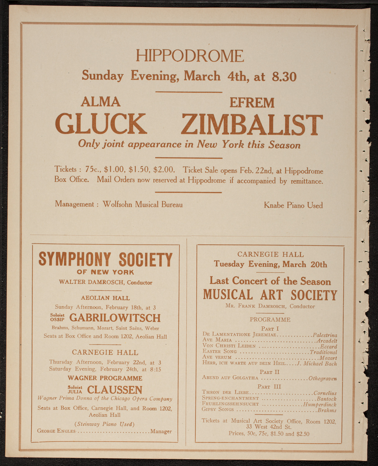 Boston Symphony Orchestra, February 17, 1917, program page 8