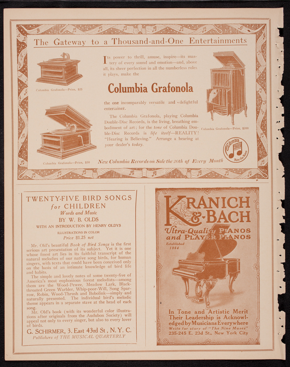 New York Symphony Orchestra, December 21, 1916, program page 6