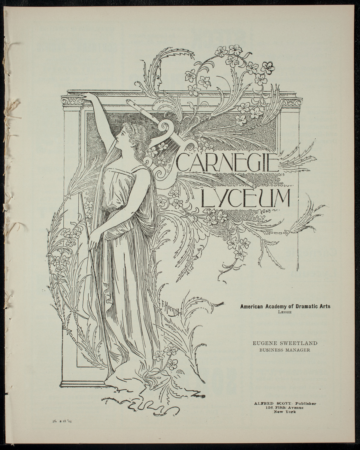 Normal College Dramatic Club, February 18, 1905, program page 1