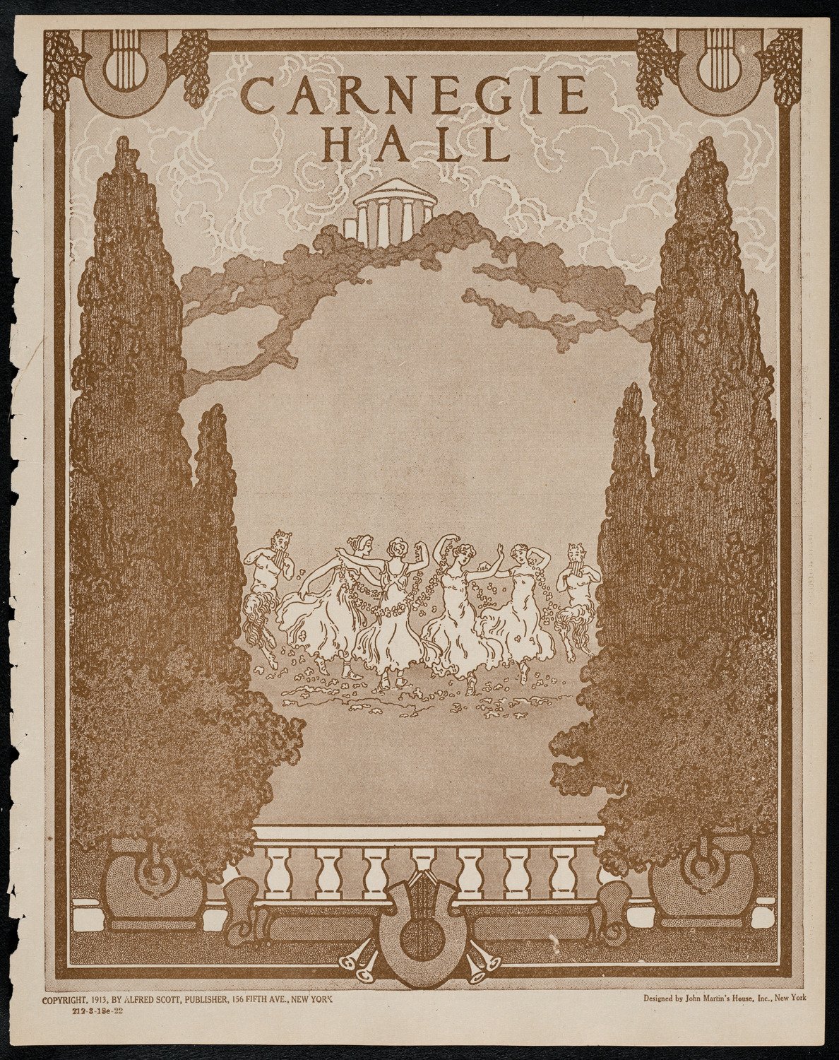 Orchestral concert by Matteo Bensman, March 18, 1922, program page 1