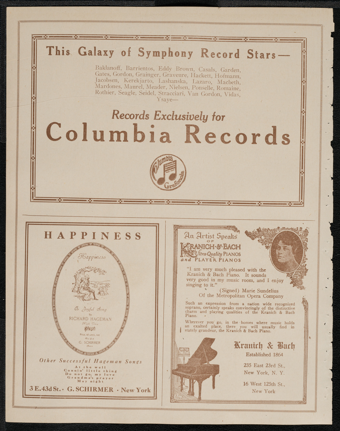 National Symphony Orchestra, March 9, 1921, program page 6