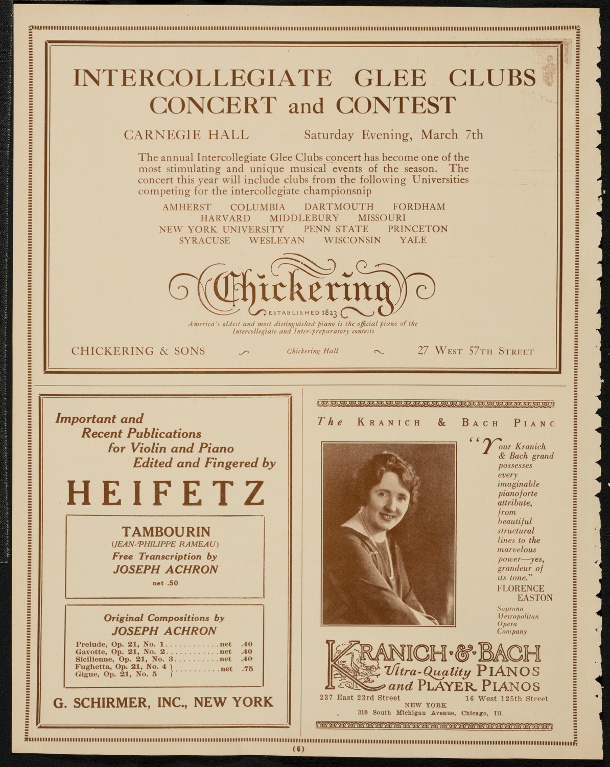 New York Philharmonic, March 6, 1925, program page 6