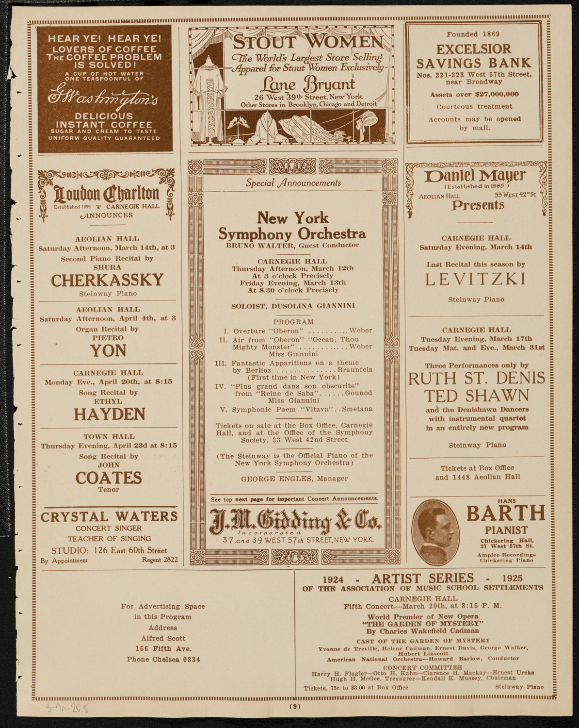 Burton Holmes Travelogue: Along the Riviera, March 9, 1925, program page 9