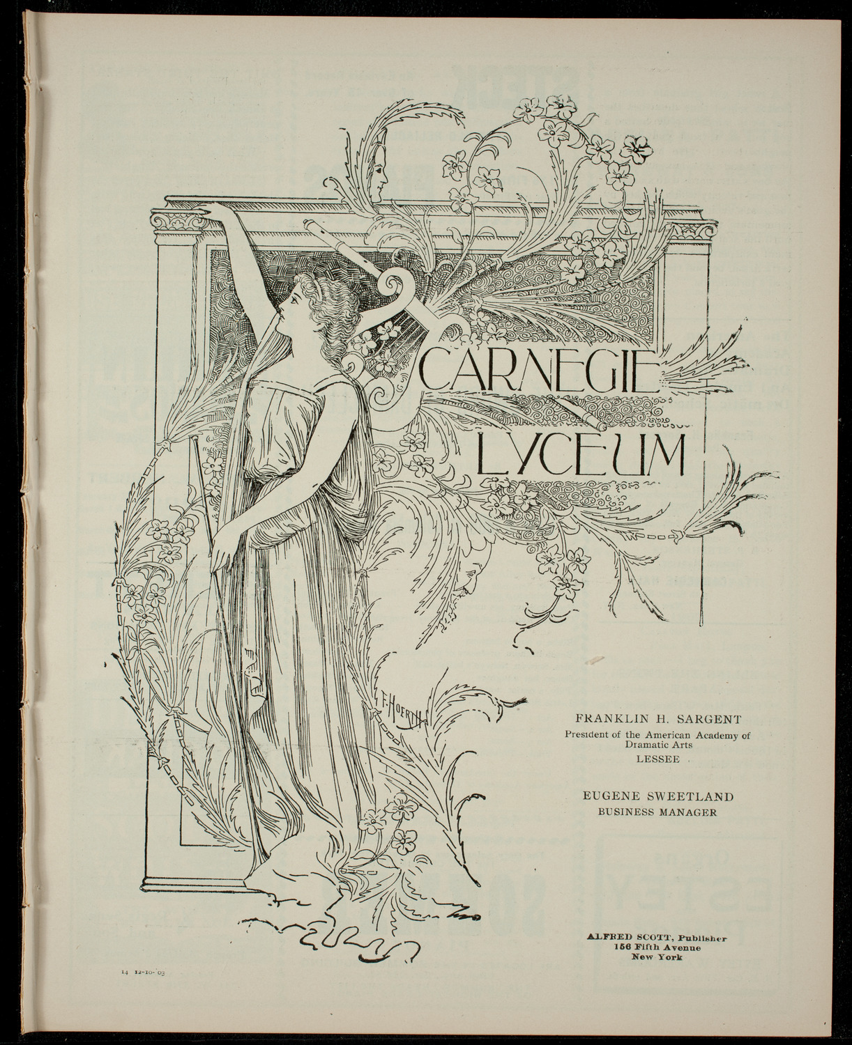 Columbia Sophomore Show, 1903, December 10, 1903, program page 1