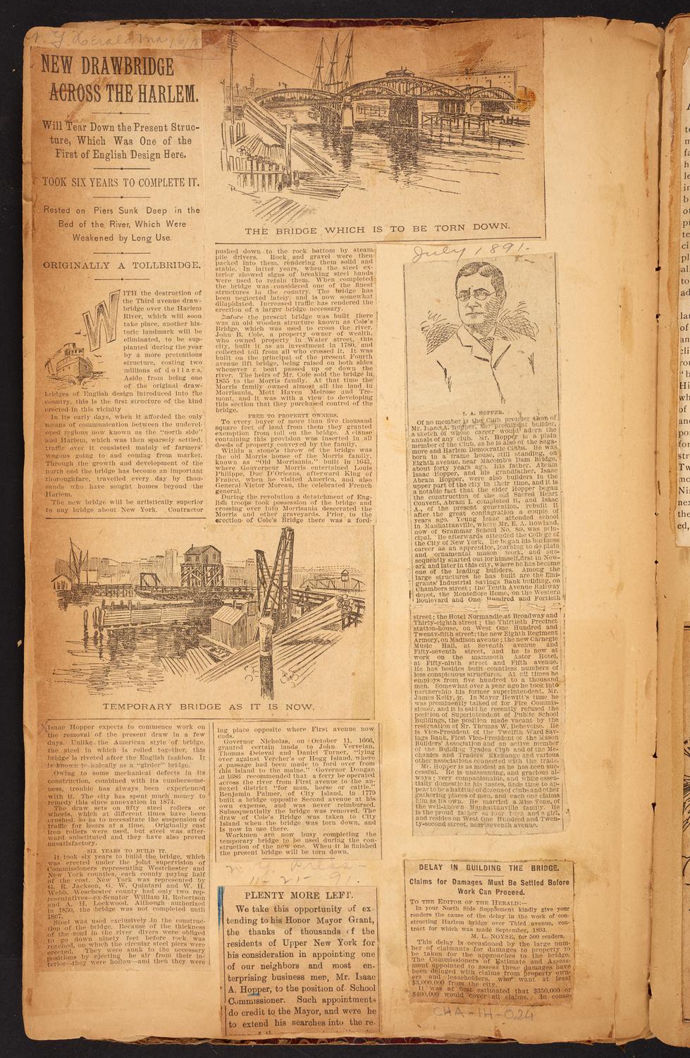 Isaac Hopper Scrapbook, page 24: 1891-1894