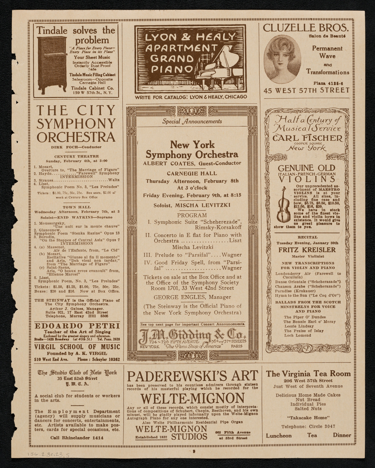 Workmen's Circle Sanatorium Concert, February 3, 1923, program page 9