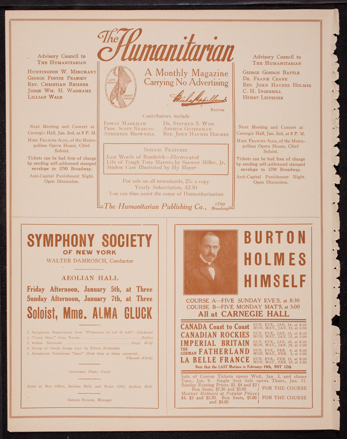 Russian Symphony Society of New York, December 31, 1916, program page 8