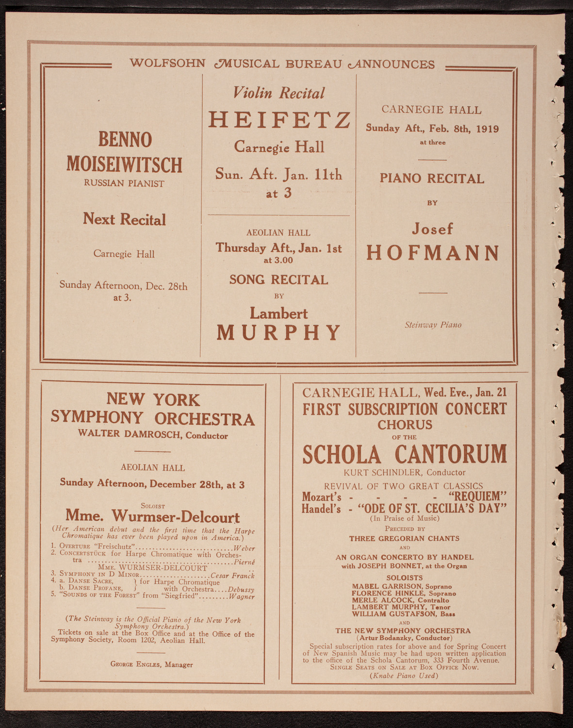 Albert Spalding, Violin, December 27, 1919, program page 8