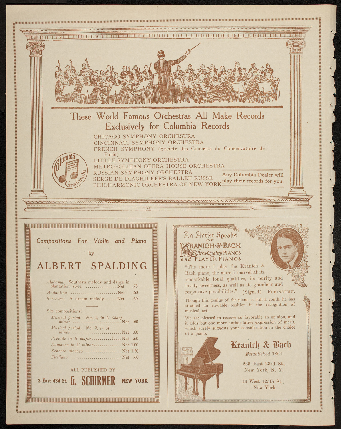 Philadelphia Orchestra, January 6, 1920, program page 6