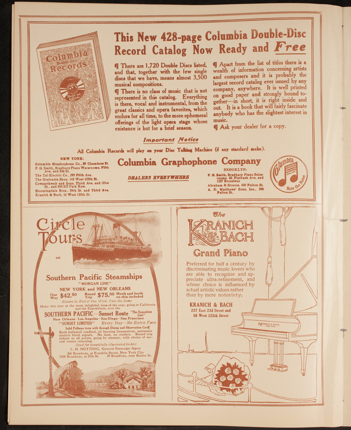 New York Philharmonic, January 22, 1915, program page 6