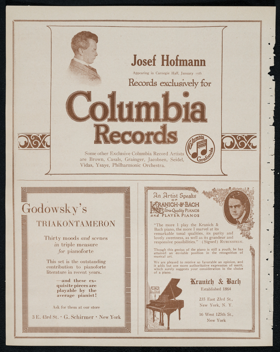 Schola Cantorum of New York, January 12, 1921, program page 6