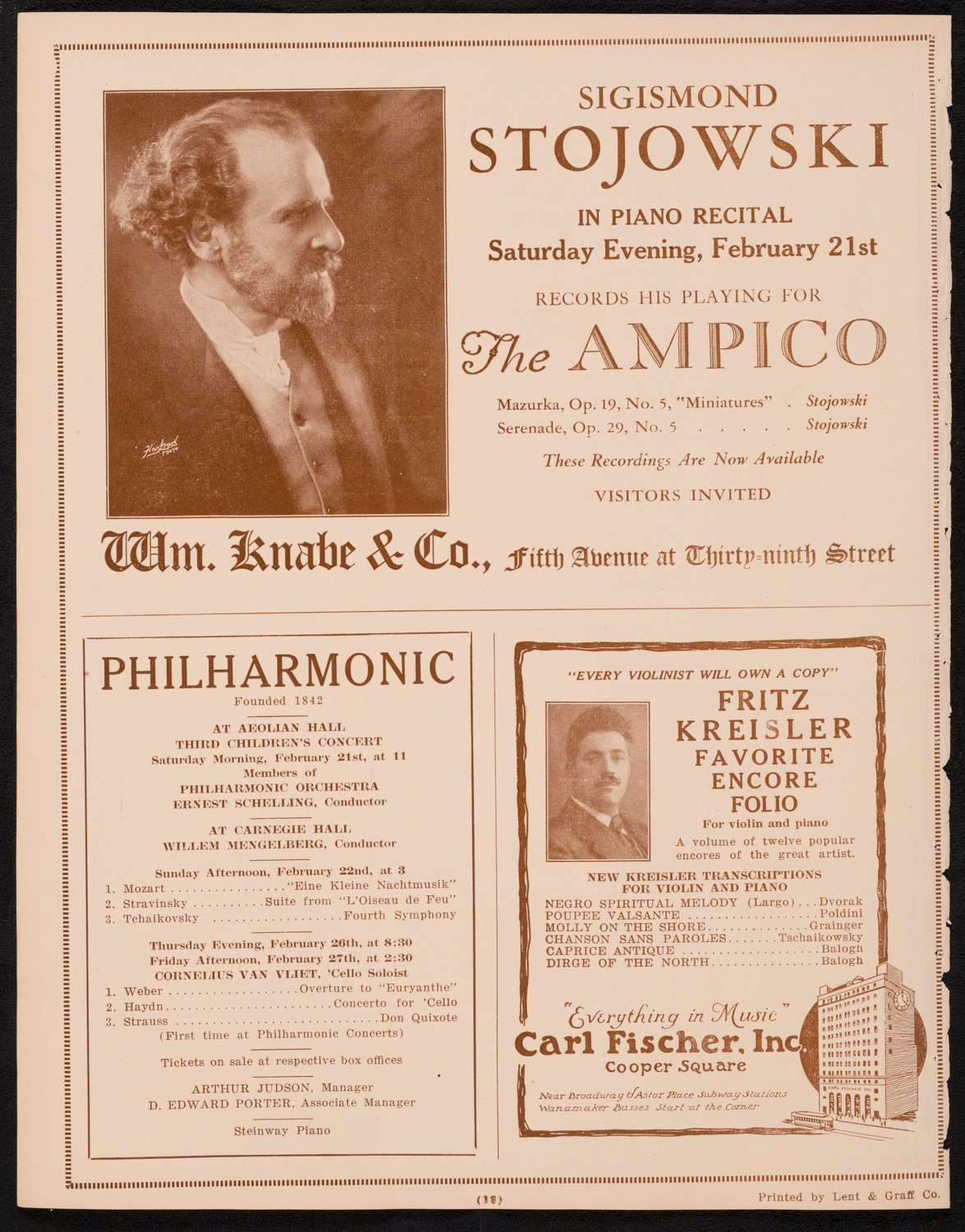 State Symphony Orchestra of New York, February 20, 1925, program page 12