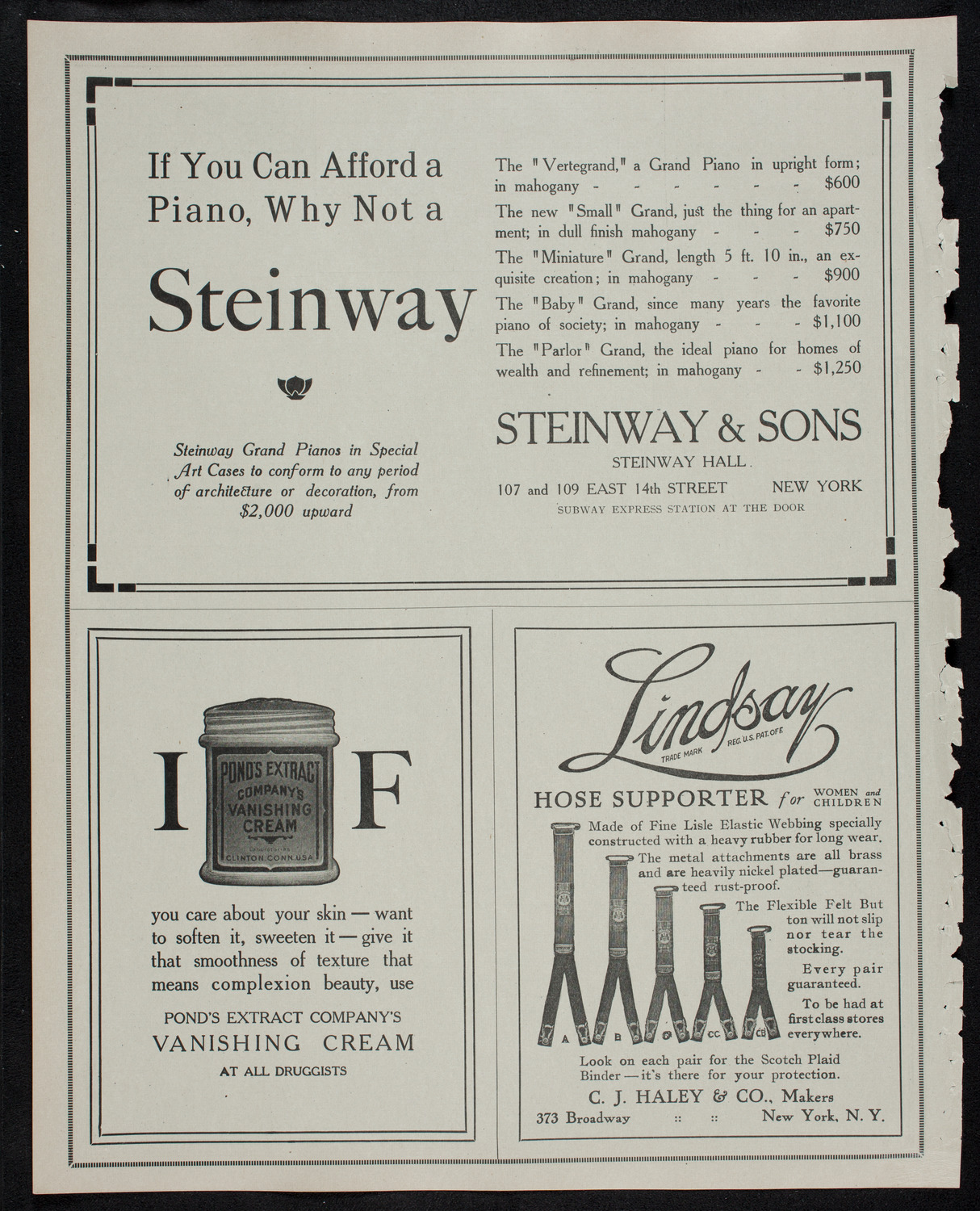 New York Philharmonic, December 13, 1912, program page 4