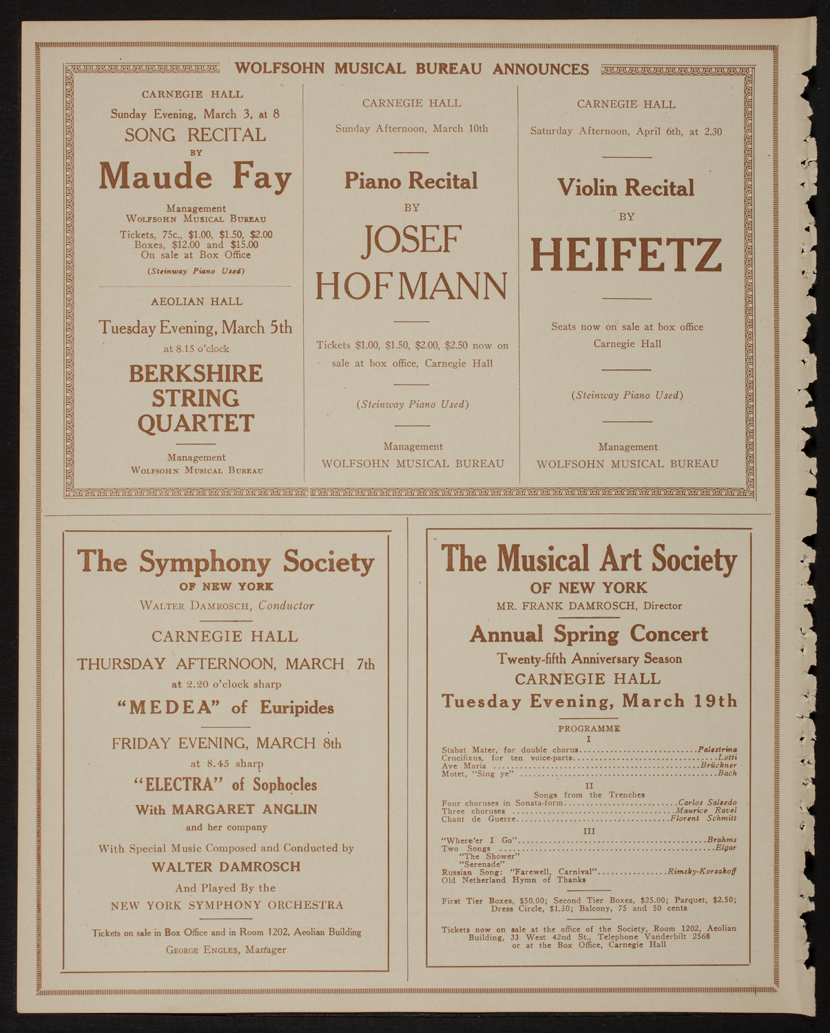 New York Philharmonic, February 28, 1918, program page 8
