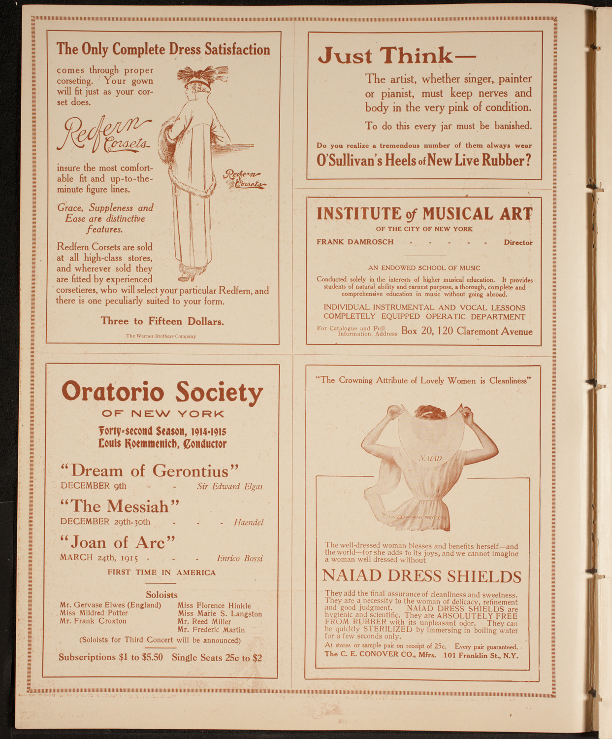 Boston Symphony Orchestra, November 7, 1914, program page 2