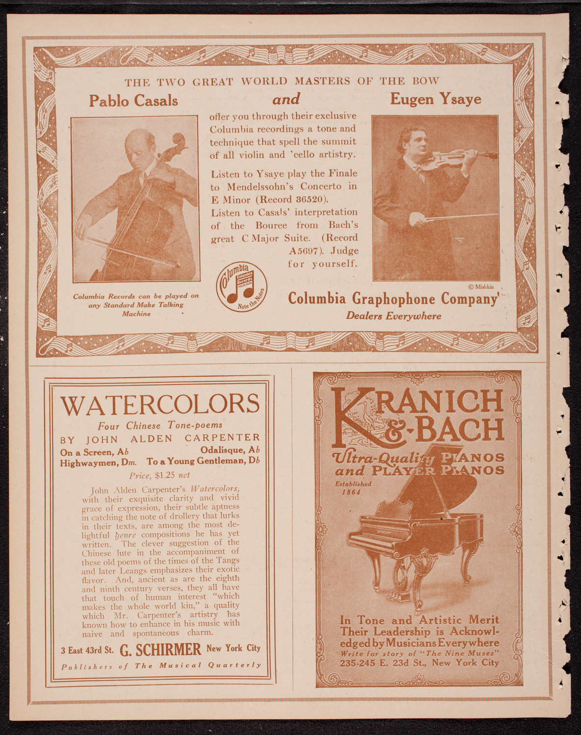 New York Philharmonic, November 26, 1916, program page 6