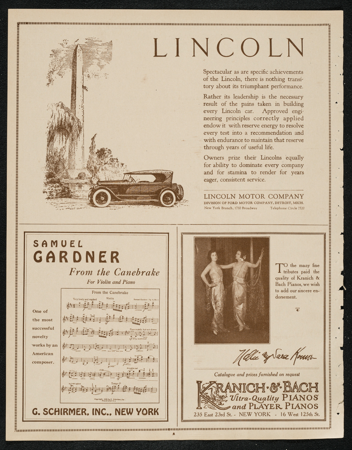 New York Philharmonic Students' Concert, April 2, 1924, program page 6