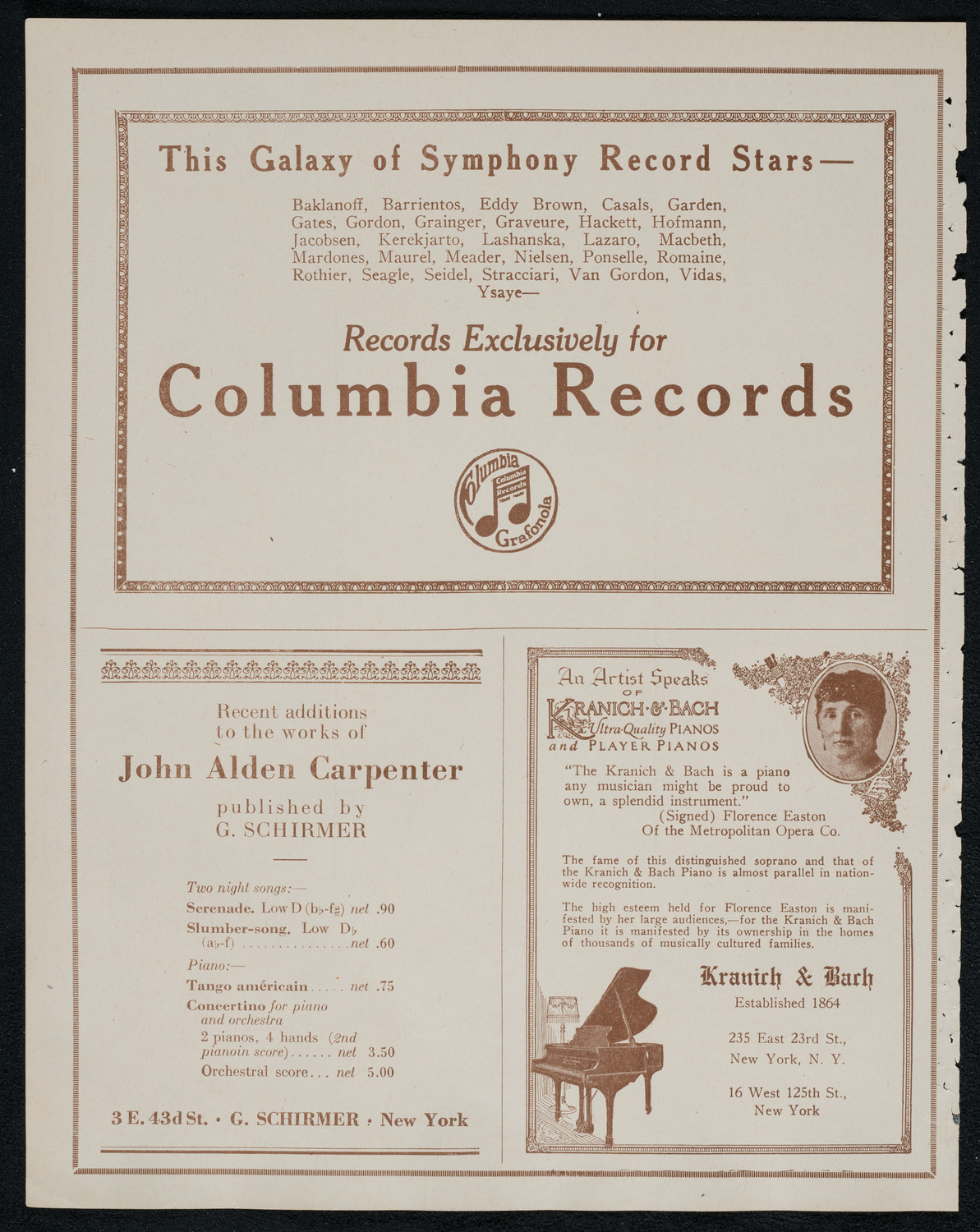 National Symphony Orchestra, January 25, 1921, program page 6