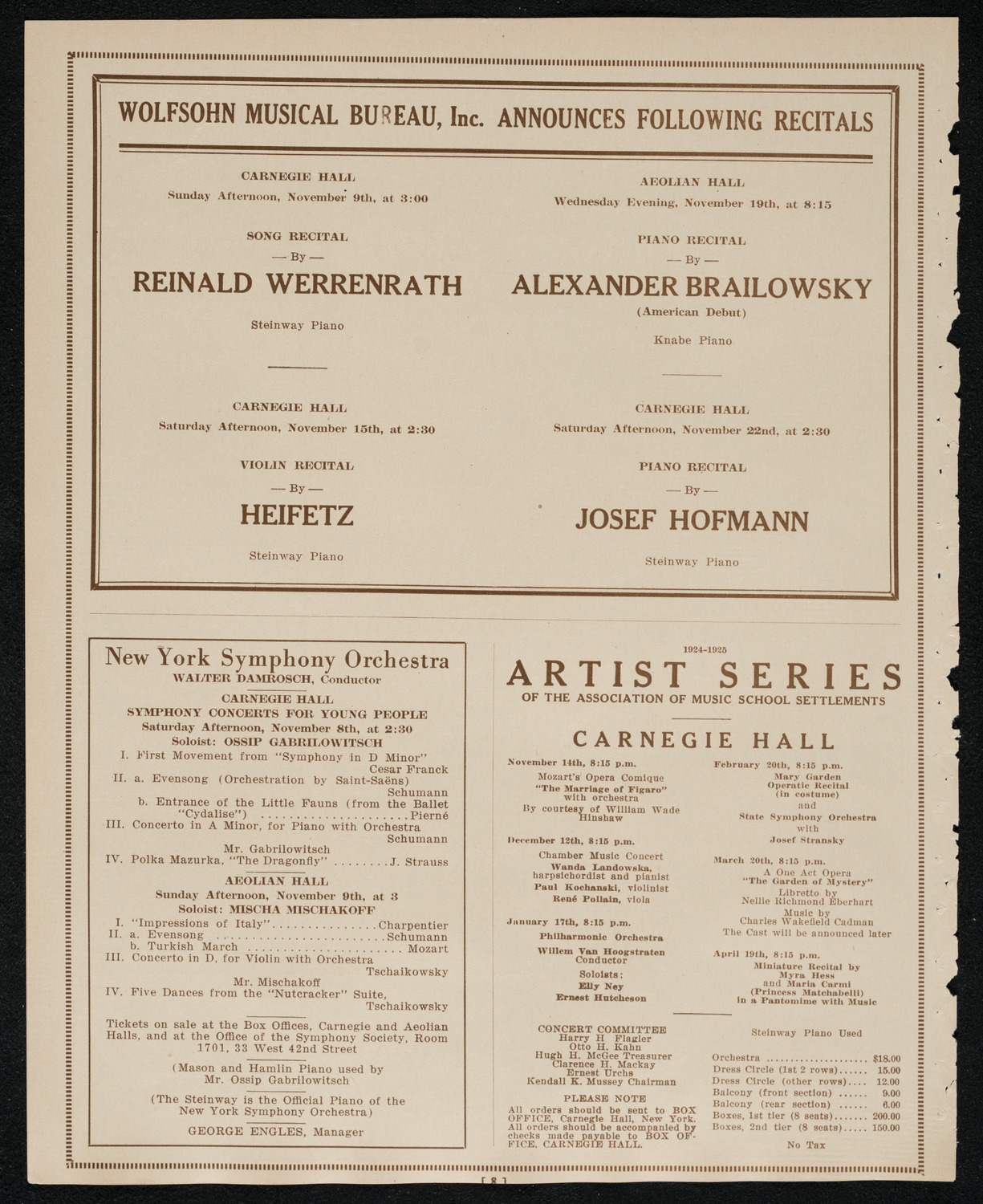 State Symphony Orchestra of New York, November 5, 1924, program page 8