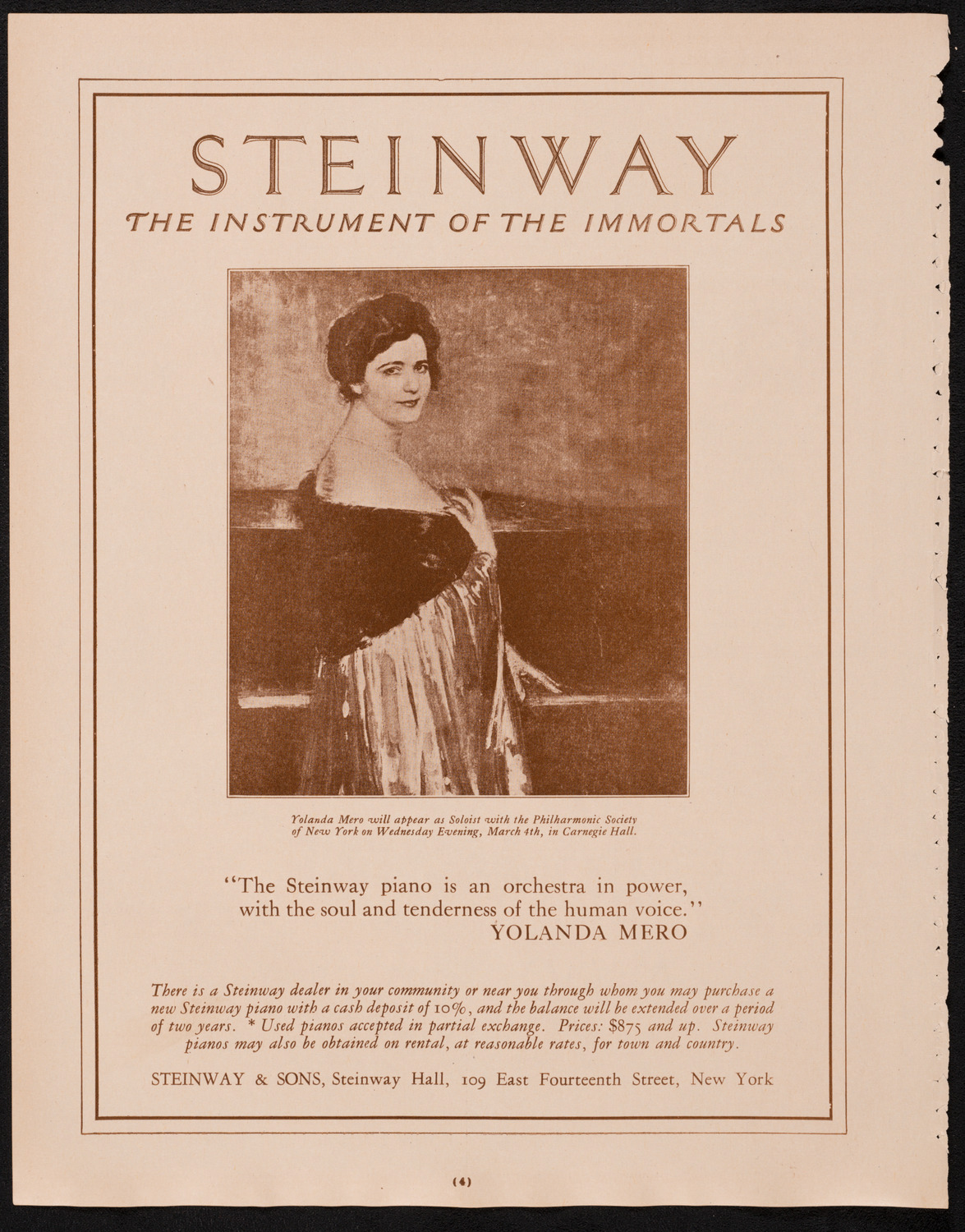 Cecilia Hansen, Violin, March 1, 1925, program page 4