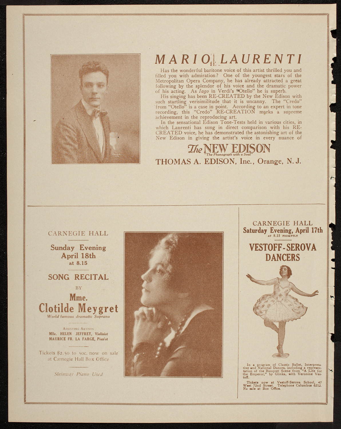 Gala Concert: Christine Langenhan, Orville Harrold, and Samuel Gardner, April 11, 1920, program page 2