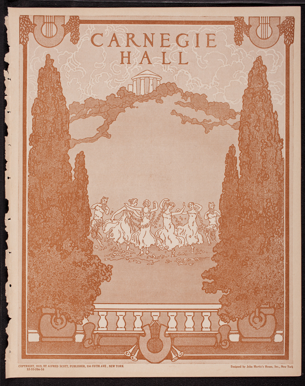 New York Philharmonic, October 26, 1916, program page 1