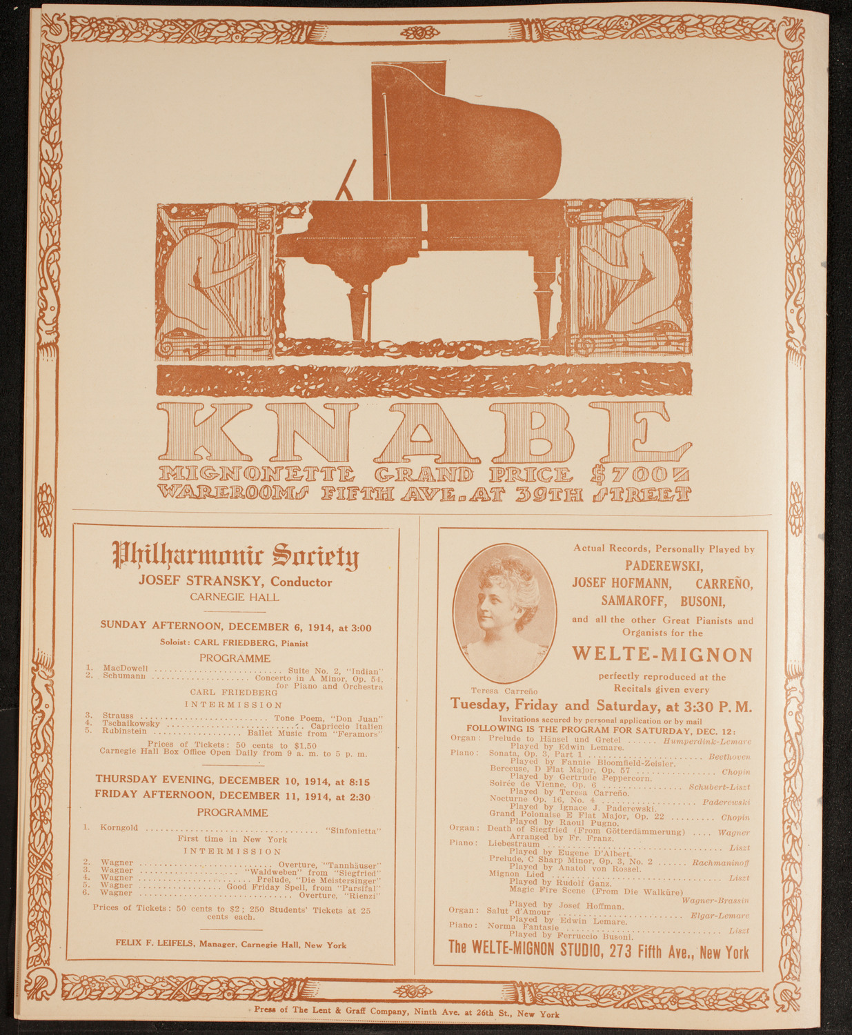 Elmendorf Lecture: Around Southern Europe, November 30, 1914, program page 12