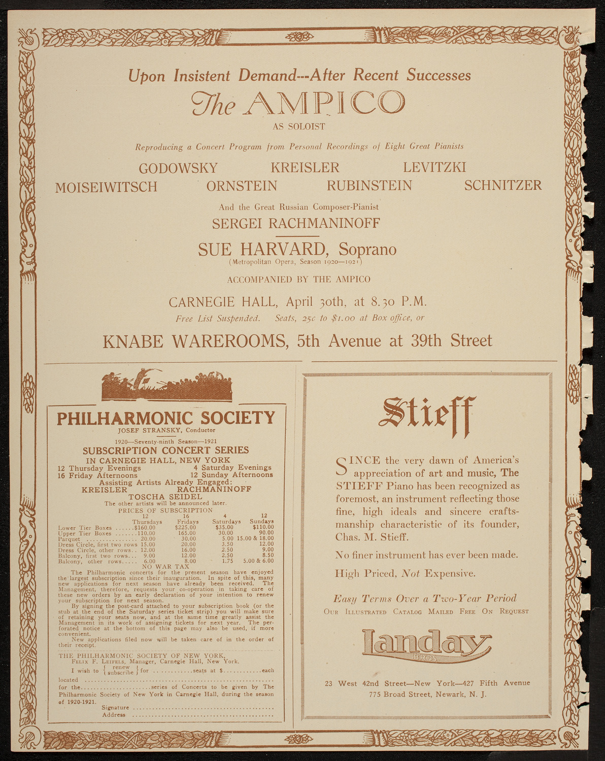 Mecca Temple Ceremonial Session, April 28, 1920, program page 12