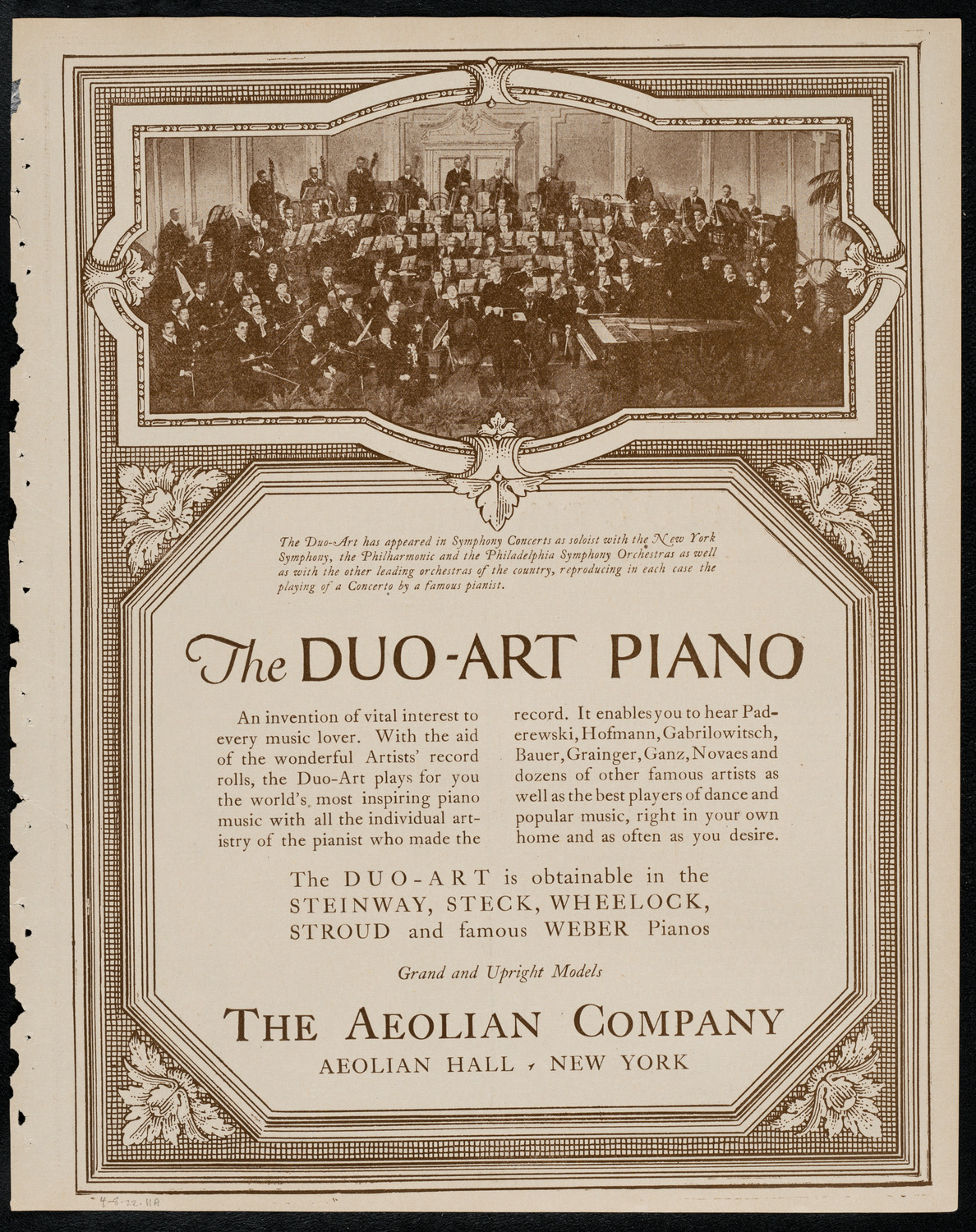 Claire Dux, Soprano, April 8, 1922, program page 11