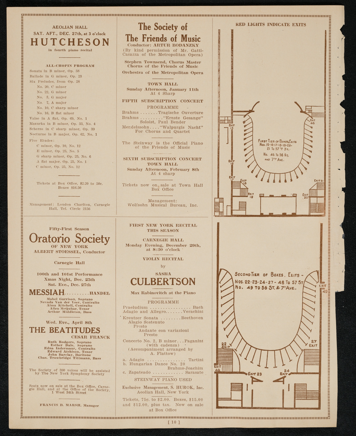 New York Symphony Orchestra, December 18, 1924, program page 10