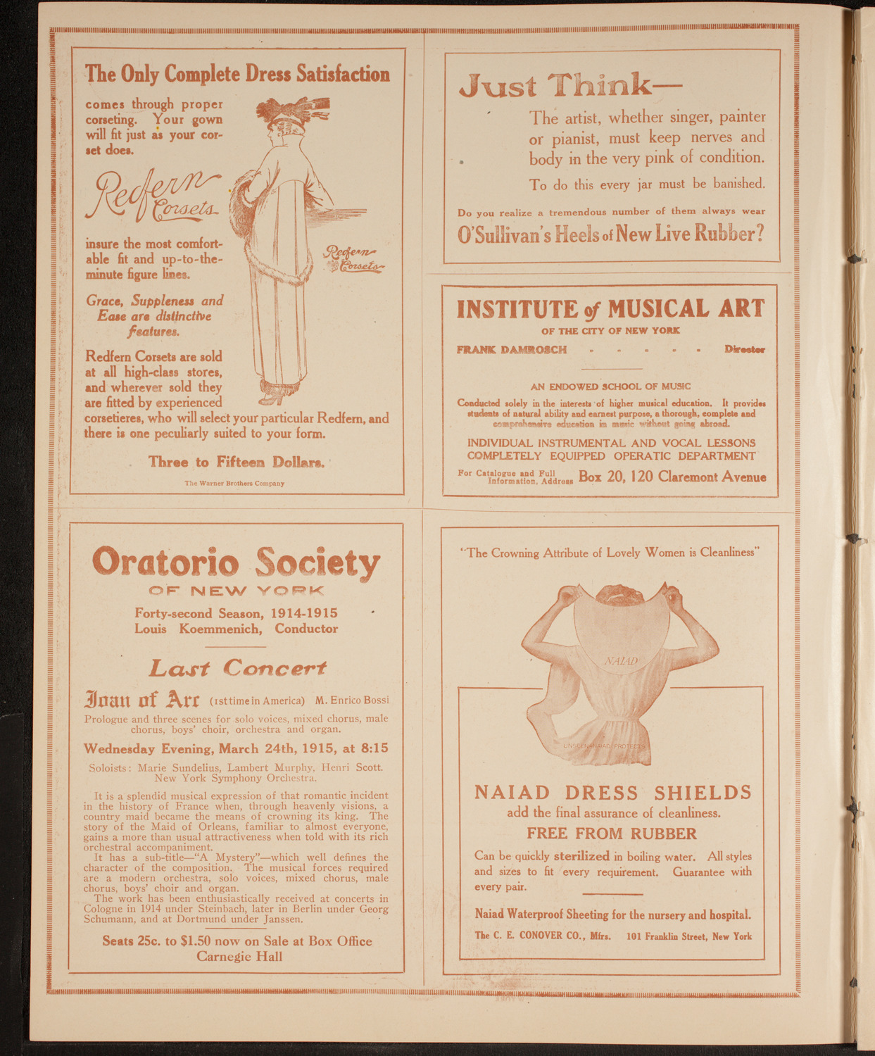 Oratorio Society of New York, December 30, 1914, program page 2