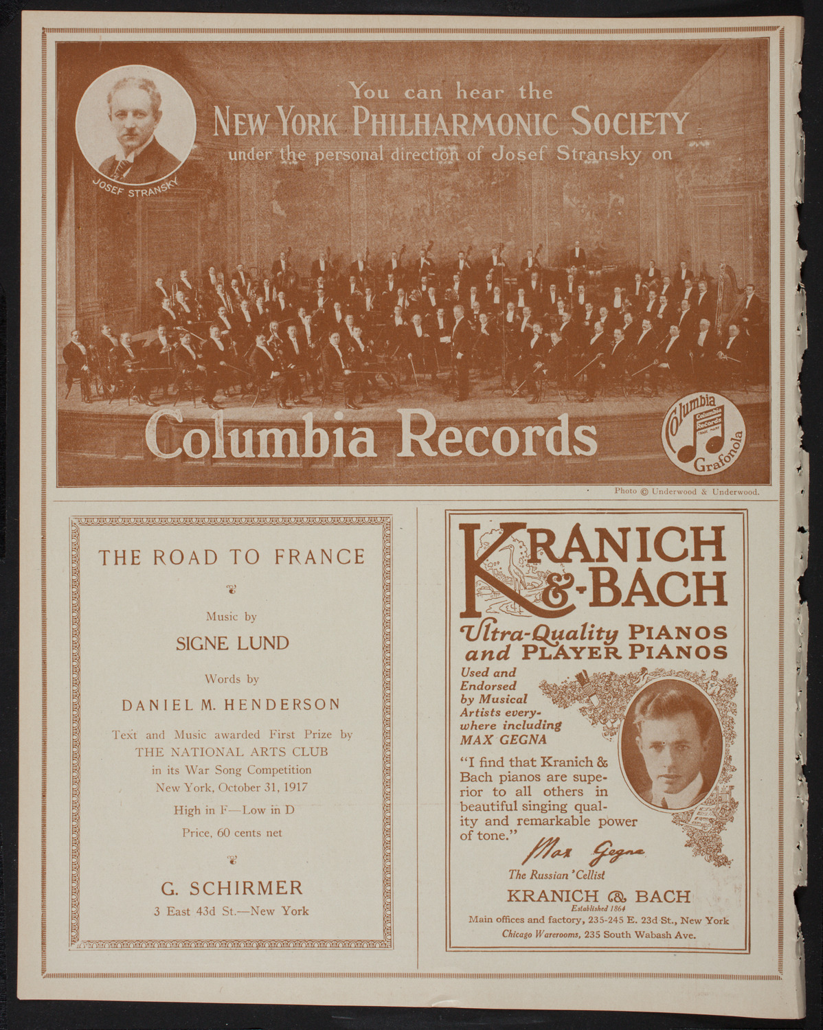 New York Philharmonic, January 3, 1918, program page 6