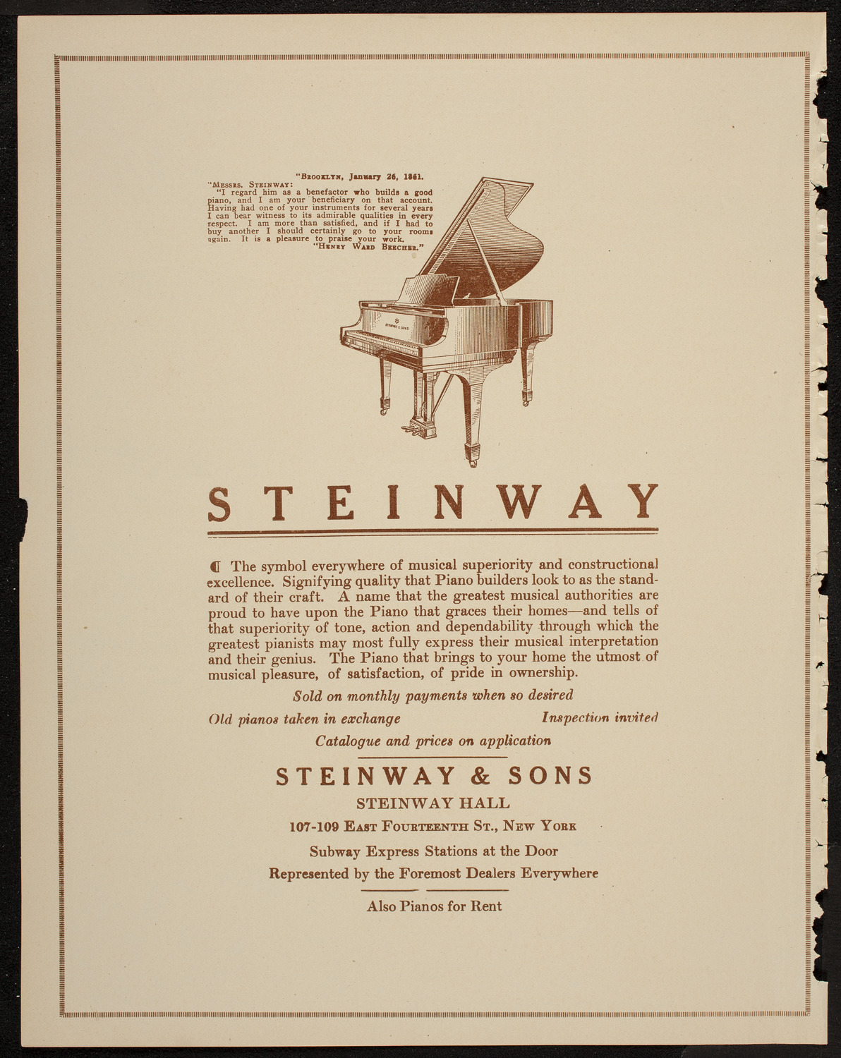 Schola Cantorum of New York, March 24, 1920, program page 4