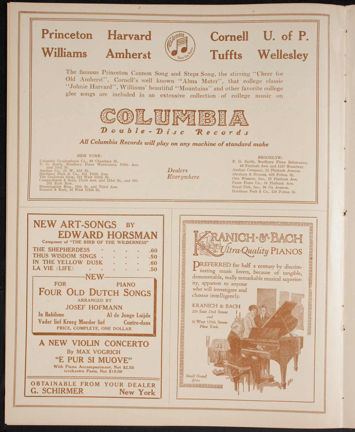 Yale Glee, Banjo and Mandolin Clubs, February 25, 1916, program page 6