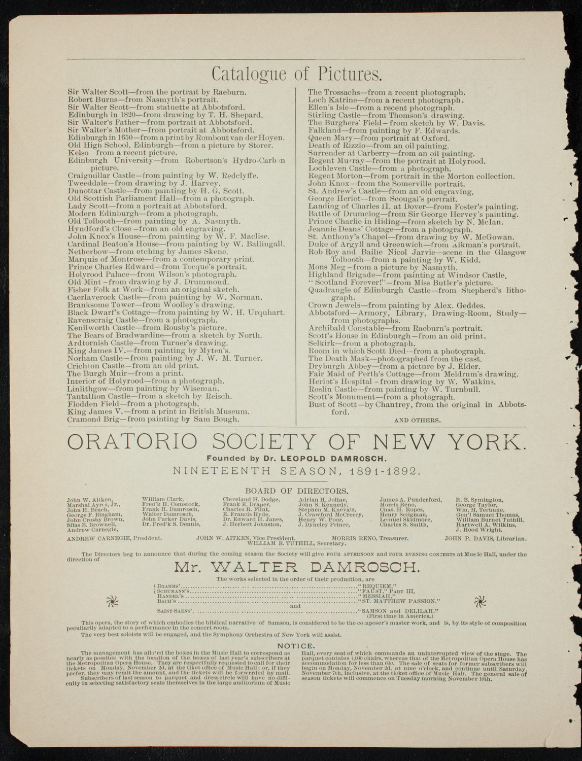 New York Scottish Society Halloween Festival, October 30, 1891, program page 8