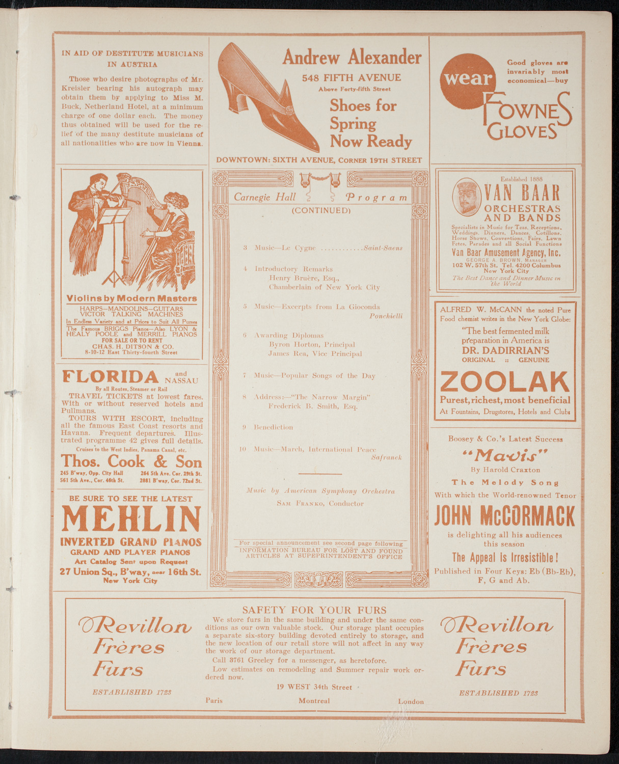 Graduation:  Packard Commercial School, May 25, 1915, program page 7