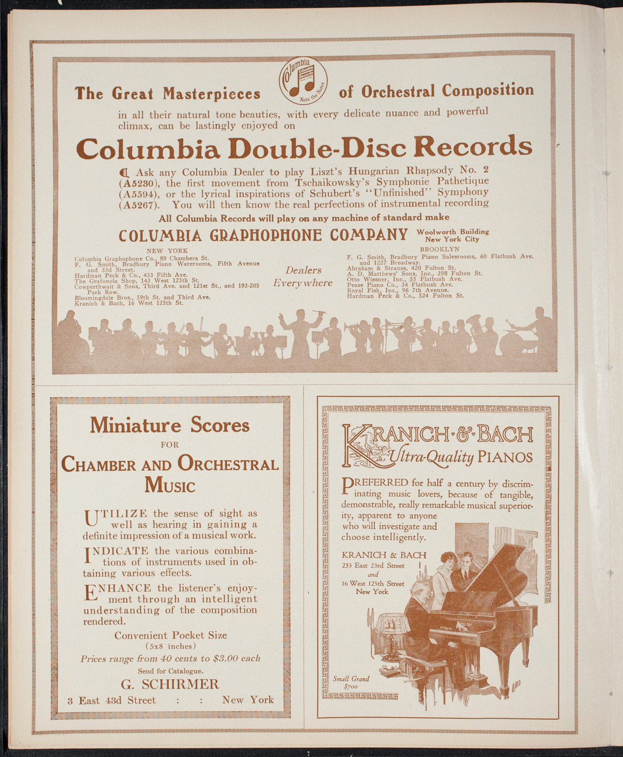 New York Philharmonic, December 5, 1915, program page 6