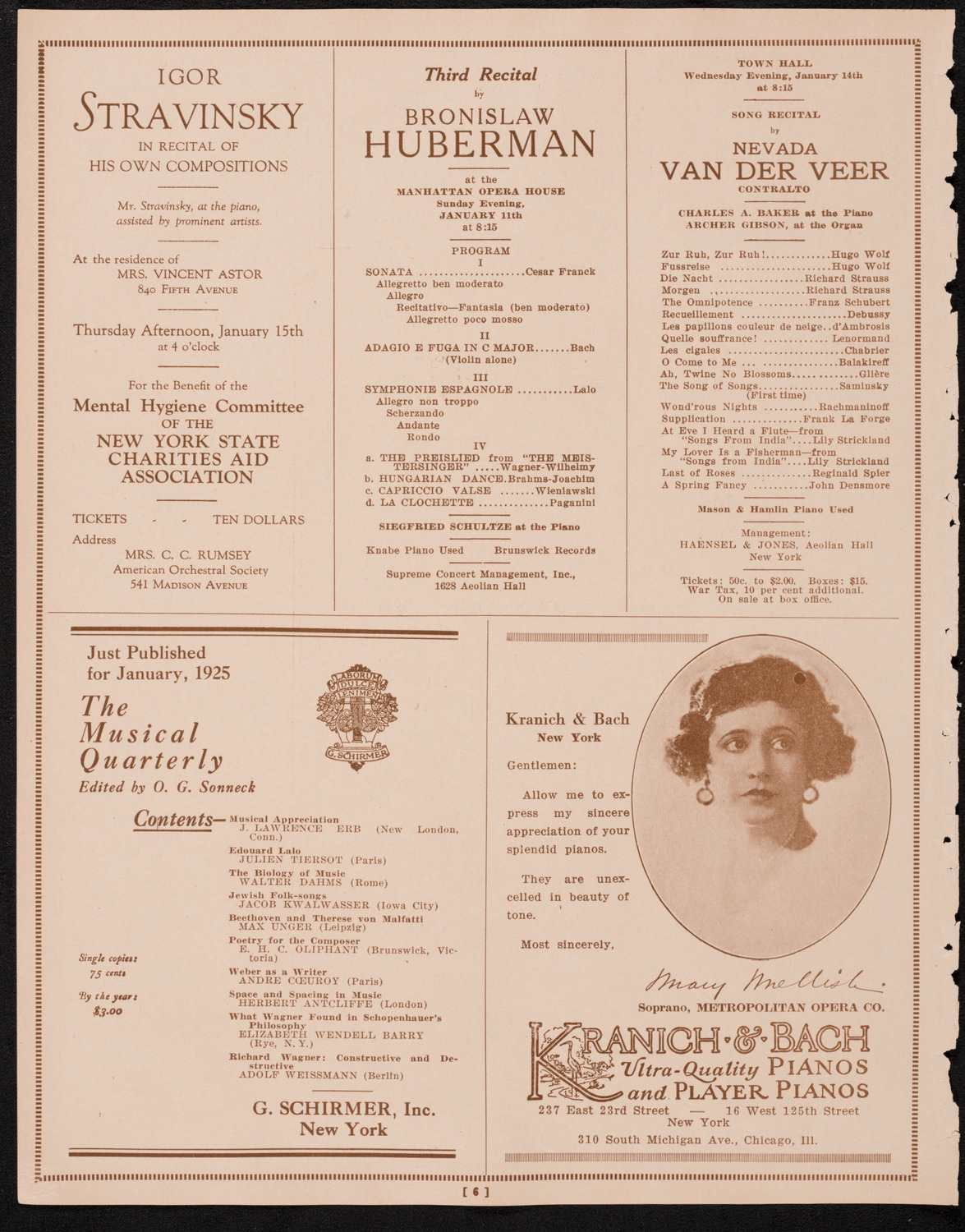 Symphony Concert for Young People, January 10, 1925, program page 6